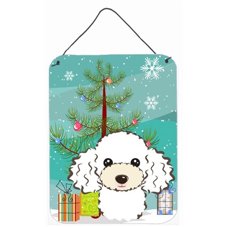 Carolines Treasures Christmas Tree And White Poodle Wall and Door Hanging Prints BB1629DS1216